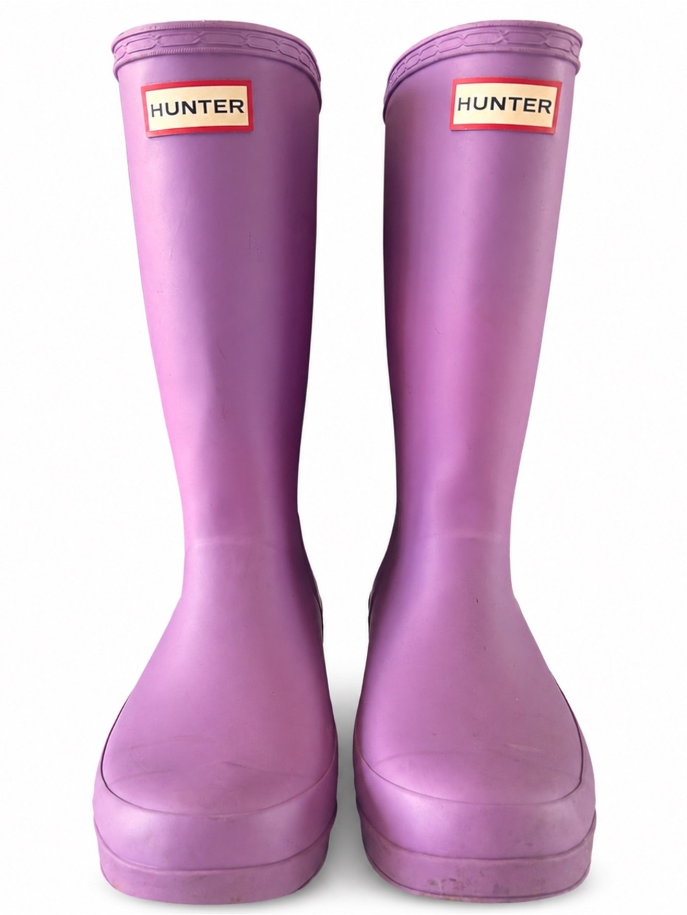 Hunter Women’s Original Tall  Wedge Purple Waterproof Rain Boots size 8
